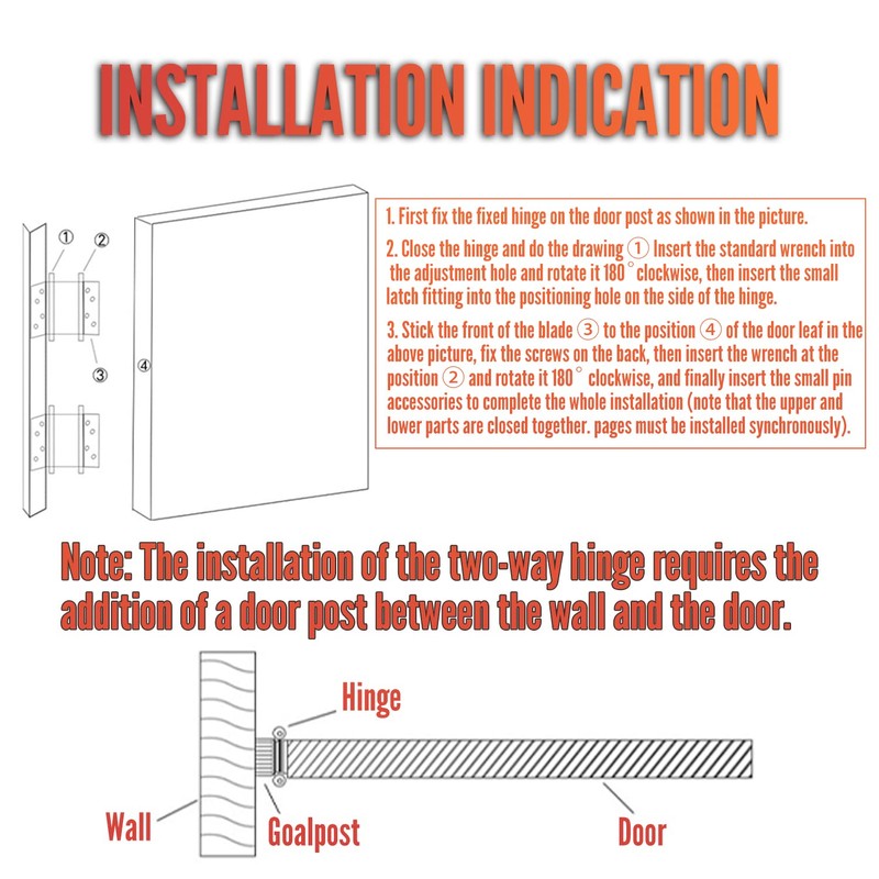 MroMax Double Action Spring Hinge 5 inches Stainless Steel Brushed