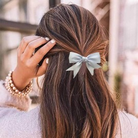 TseanYi Bow Barrette Satin Hair Accessories Hairpins Blue Bowknot Hair Clips Small Bow Hair Clips Bow Ties One-word clip Bridal Hairclips Wedding Barrette