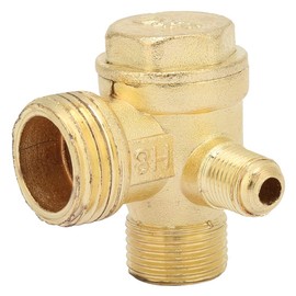 3 Way Air Compressor Valve Check Valve with Male Thread Connect Pipe Fittings Spare Parts Pipe Connector Tool 3-Way Zinc Alloy