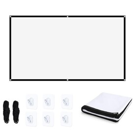 Projection Screen, 72 Inches, Large Screen, Hanging 16:9, Lightweight, Foldable, Portable, Projection Screen, Home Theater, Indoor & Outdoor Use, Camping, Projection Wall, Meetings, School Festivals