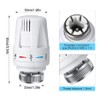 Thermostatic Radiator Valve, 2Pcs Radiator Valve Replacement Head M30 x