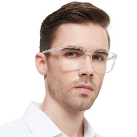 WEMOOTANTS High Magnification Power Reading Glasses 400 Block Blue Light Readers for Men 1.0 1.25 1.5 2.0 2.25 2.5 2.75 3.0 3.5 4.0 5.0 6.0 (Clear 4.00)