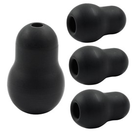 Hitefu - 4 almohadillas para orejas de silicona de repuesto para estetoscopio, tapones de silicona universales para estetoscopio, piezas de repuesto para estetoscopio, color negro