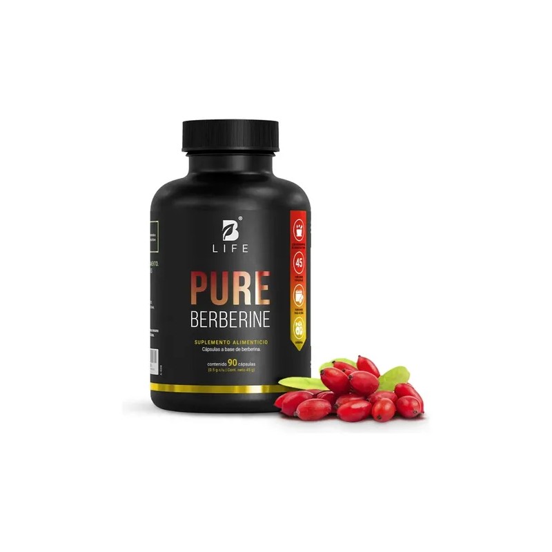 Berberina Cápsulas 500mg Pure Berberine Life Sabor
