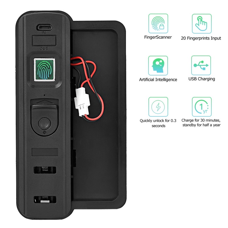 Smart Fingerprint Waterproof Luggage Suitcase Backpack Embedded Lock