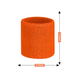 12 Pairs Sports Wristbands, JEMLYD Wrist Sweatbands for Men & Women, Stretchy & Sweat Absorbing Cotton Terry,Perfect for Basketball, Football, Tennis, Soccer, Running & Working Out(Multicolored)