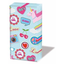 Pins and Patches Pocket Tissue Set of Two Facial Tissue Purse Sized Tissue Travel Tissue