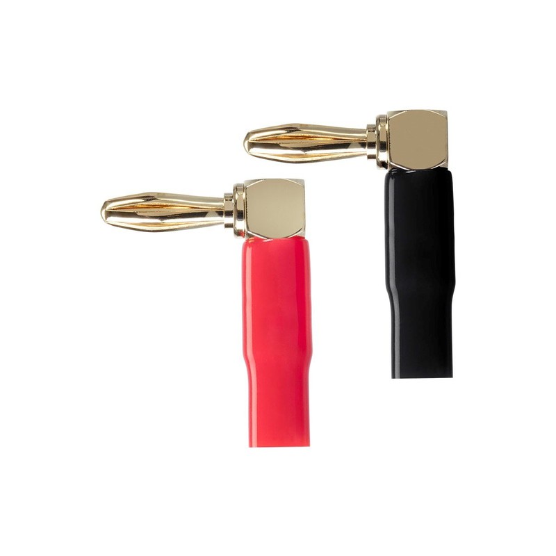 X2 Banana Plug Right Angle Connection Cable Audio Recording Seamless