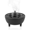 Incense Burner, Cast Iron Cauldron Antique Cone Incense Holder Lotusshaped