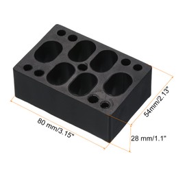 PATIKIL 28mm (1.1") Skateboard Riser Pads, 2 Pack Plastic Longboard Riser Pads Angled Wedge Shock Pads for Skateboard Truck, Black