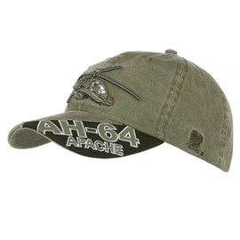 US Army AH-64 Apache Baseball Cap Rare Helicopter Hat 3D Embroidered USMC Seals Green