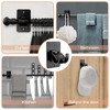 CIEMGNZOC 6-Pack Curtain Bracket Holders, Universal Self-Adhesive Wall Mounts, Fits