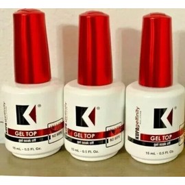 KUPA 3 Bottles Kupa Gelfinity Gel TOP COAT No Wipe UV/LED Cure Soak Off 0.5oz