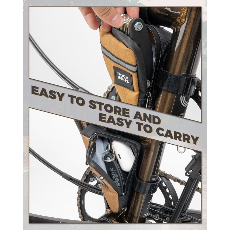 ROCKBROS Frame Bag for Brompton Folding Bike Frame Bag Bicycle