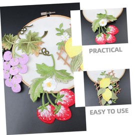 Angoily 12 pcs Fruit Embroidered Sew Patches Strawberry Grape Lemon Decorations for Clothes Easy to Use Durable Cloth Patches for Clothes Repair and Style Enhancement