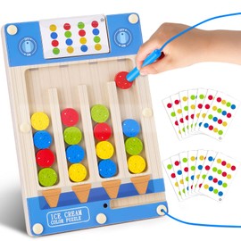 Montessori Wooden Sensory Autism Toys: 4 5 6 Year Old Girl Boy Birthday Gifts | Toys for 4-5-6-7 Year Old Boys Girls, Magnetic Puzzles for Kids Ages 4-7, Preschool Educational Learning Autistic Toy