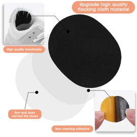 COMNICO Shoe Heel Repair Inserts, 6 Pairs Self-Adhesive Shoe Patches Kit Circle Shape Sneaker Hole Prevention Patch for Repair Holes Large and Small Size
