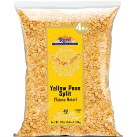Rani Yellow Peas Split, Dried (Vatana, Matar) 64oz (4lbs) 1.81kg Bulk ~ All Natural | Vegan | Gluten Friendly | Kosher | Product of USA