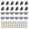 sourcing map 50Pcs 90 Degree Plastic Corner Braces, 20x15x20mm Nylon