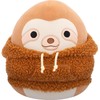 Squishmallows Original 7.5-Inch Sherman the Sloth with a Wooly Hoodie