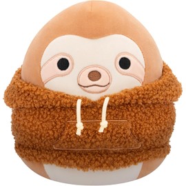 Squishmallows Original 7.5-Inch Sherman the Sloth with a Wooly Hoodie
