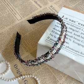 Burnaby tweed woven yarn wide hairband / 버나비 트위드 엮은 실 와이드 헤어밴드