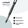uniball Vision Needle Rollerball Pens, Micro Point (0.5mm), Black, 5