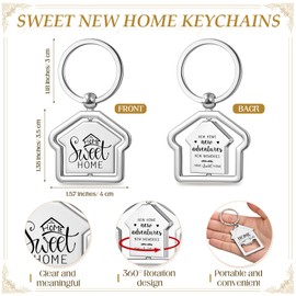 Suncalla 20 Sets Estate Agent Gifts for Clients Sweet Home Keychain Thank You Cards and Organza Bags Real Estate Agent Supplies Closing Gifts for Buyers