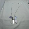 French connection windchime Necklace multicolor silver chain retail $58