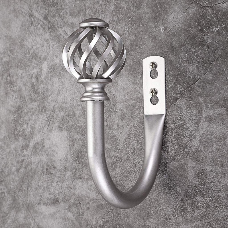 Sumnacon Set of 2 Metal Curtain Holdbacks - Wall Mounted
