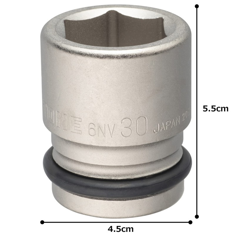 TONE HP6NV-30 Impact Socket 0.7 inch (19.0 mm) (3/4 inch),