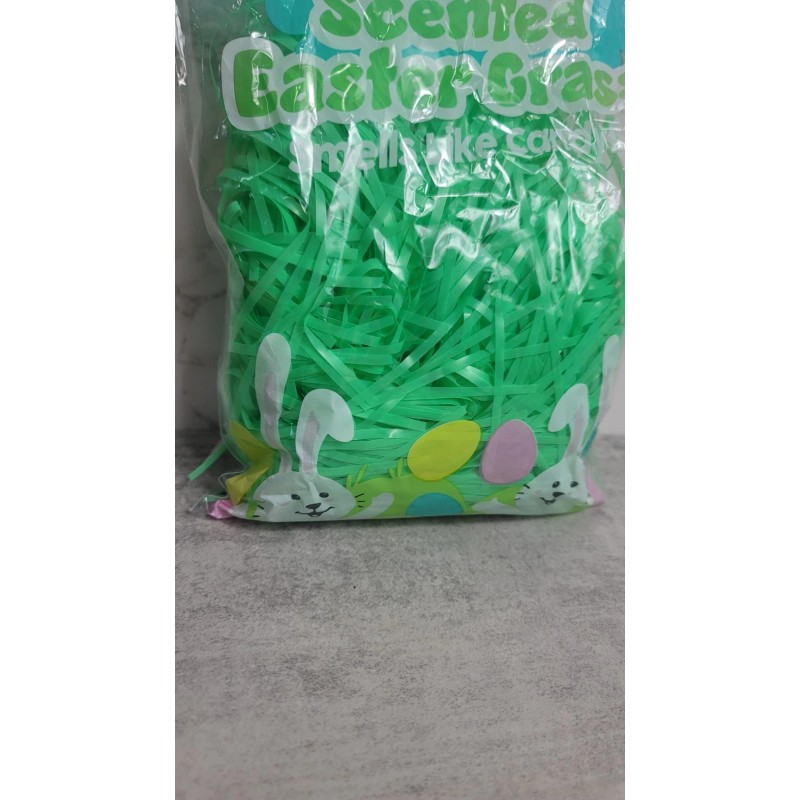 Easter Basket Grass Plastic Green Scented Candy Christmas Filler Discontinued