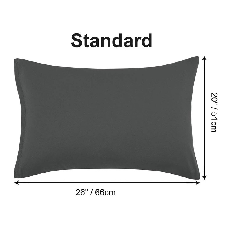PiccoCasa Zippered Pillowcases, 100% Brushed Microfiber Polyester Pillow Case Cover,