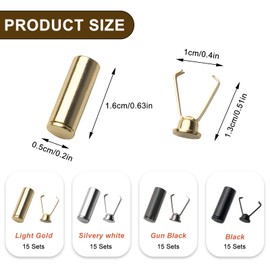 Binxus 60 Pcs Shoelace Clips, Aglets for Shoelaces, Shoe Lace Ends, Aglets for Hoodies, Metal Aglets for Shoestrings or Clothes etc