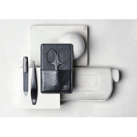 ZWILLING Premium Black Edition Manicure Set 3 Piece Genuine Leather Wallet Travel Set with Nail Scissors