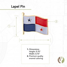 Desert Cactus Panama Lapel Pin Country Enamel Made of Metal Souvenir Hat Men Women Patriotic Panamanian (Waving Flag Lapel Pin)