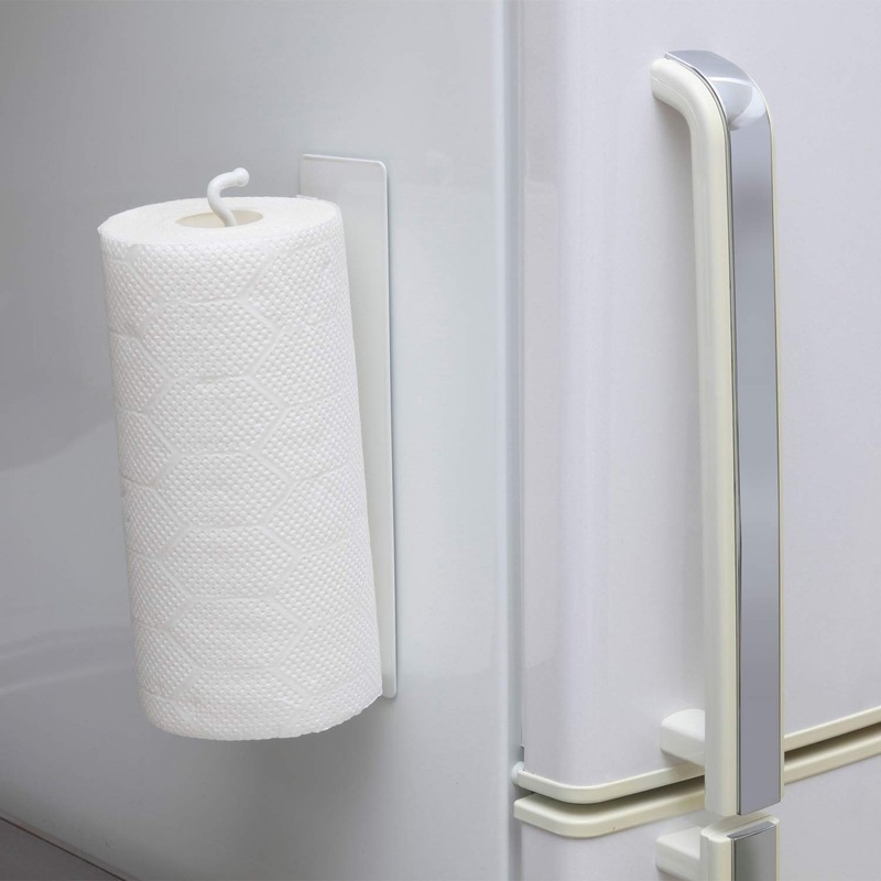 Como Life Magnetic Kitchen Paper Holder, Magnet, White, Load Capacity: