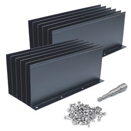 Powrocket 12 Pack Aluminum Gutter Valley Splash Guard,Keep Water from Overshooting The Gutter,for Valley,Corner,or Straight,10 inch Each Piece,Grey