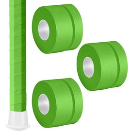 Gemscream 6 Pcs 30 ft Lacrosse Stick Tape 1 Inch 1/2 Inch Non-precut Cotton Sweat Absorbent Bat Grip Tape for Lacrosse Baseball Bats (Green)