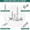 64pcs 1/4" Hex Lag Bolts Screws Washer Assortment Kit,Heavy Duty