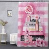 MULTIC Fashion Shower Curtain, Pink & Black Luxury Shower Curtains