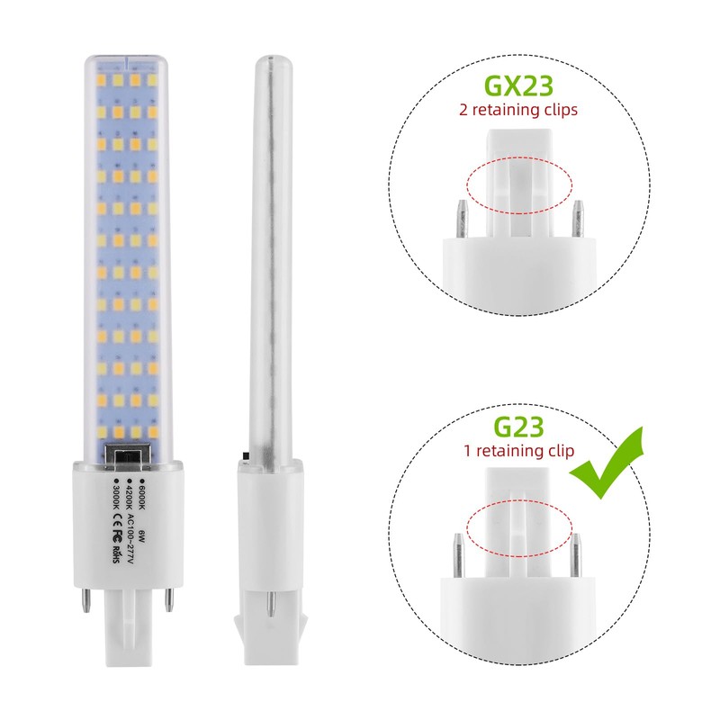 Lidesheng G23 LED Light Bulb 6W Replacement 13W CFL LED