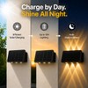 TERVEEX Solar Wall Lights Outdoor, 6 LED Solar Powered Wall