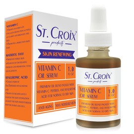 Vitamin C Brightening Oil Serum for Aging and Dry Skin with Matrixyl 3000 & Hyaluronic Acid