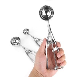 TX Cookie Scoop, Ice Cream Spoon Stainless Steel Ice Cream Scoop 4 cm