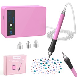 FUSERADA - Bolígrafo eléctrico de diamante, kit de bolígrafo de pintura de diamante al aspiradora, inalámbrico, 4 puntas de bolígrafo, accesorios de arte de diamante, herramientas E-pintor sin