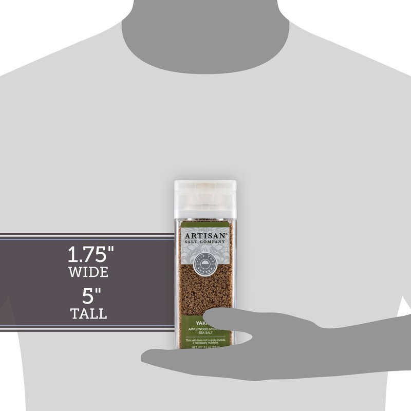 Artisan Salt Company Yakima Applewood Smoked Sea Salt, Shaker Jar,