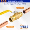 (Znkiok 2 Pack)3/4" Press Ball Valve Heavy Duty,3/4 Inch Brass