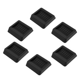 Caster Stopper, Set of 6, Caster Fixing, Vibration Absorption, Scratch Prevention, Anti-Slip, Soundproof, Wheel Chock, Furniture Wheel Fixing, Black, Furniture Fixing, Casters Protected