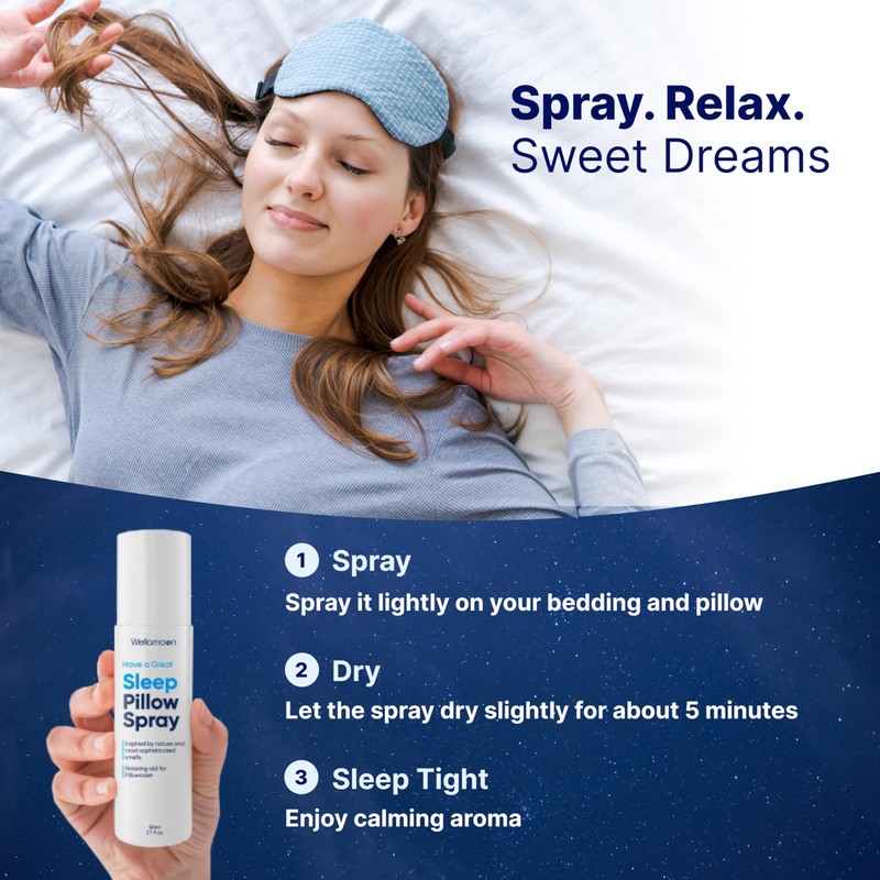Wellamoon Sleep Spray - Calming Lavender Pillow Mist for Relaxation